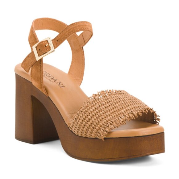 NEW CORDANI Made In Italy Suede Welby Platform Heel Sandals 763tn - Picture 1 of 2